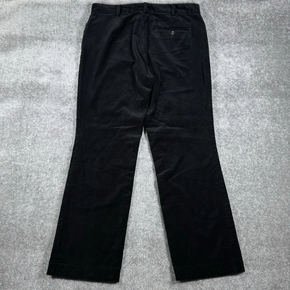 Chaps Pants Women's 10P Petite Black Velvet Straight Leg Dark Fairy Festive - Picture 2 of 7